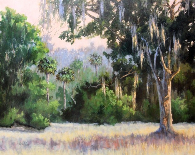 Wood Farm Oak Evinston Florida 30×36 inches acrylic on canvas